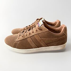 Gola Equipe Damen Women’s Suede Sneakers Size 7 Tan Brown Shoes